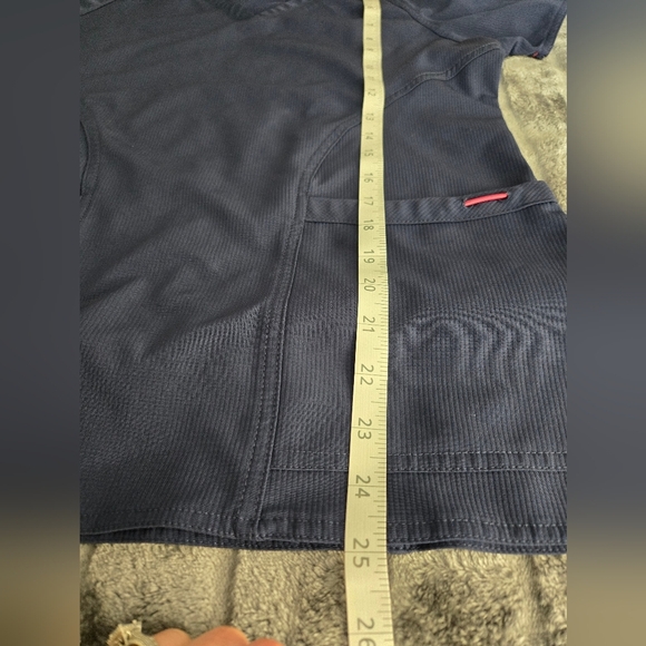 Med Couture Navy Blue Scrub Top - Picture 4 of 4